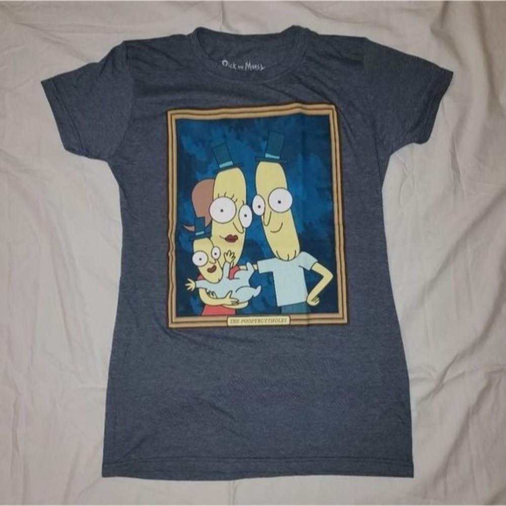NWOT Rick & Morty Adult Swim Ripple Junction Size M 'The PoopyButtHoles' Juniors